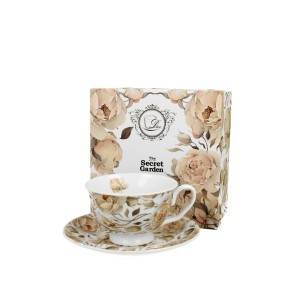 Puodelis porcelianinis 250 ml ENGLISH ROSES WHITE DUO