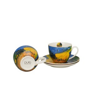 Puodeliai porcelianiniai  2 vnt. 270 ml Van Gogh Kavinės terasa naktį  DUO