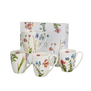 Puodeliai porcelianiniai 4 vnt. 360 ml  COLORS OF NATURE DUO