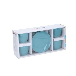 Puodeliai su lėkštutėmis porcelianiniai 90 ml 4 vnt. ALPINA 871125224853