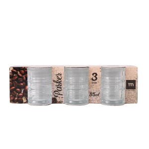 Puodeliai espresso stikliniai 85 ml 3 vnt La Mediterranea 832085