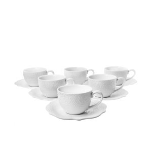 Puodeliai su lėkštutėmis 6  vnt. 210 ml Alice DUO