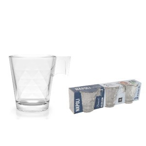 Puodeliai espresso stikliniai 80 ml 3 vnt La Mediterranea 829400115