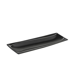 Padėklas/lėkštė 26x7 cm SALSA porcelianas, juoda spalva Ambition 94756