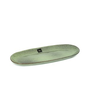 Lėkštė ovali 29x13.5x2.4 cm MACARELLA žalia porcelianas La Mediterranea 4920A21