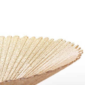 Dubuo stiklinis kreminės/aukso spl. 14x32x32 cm 180021