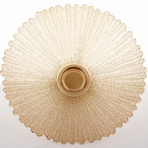 Dubuo stiklinis kreminės/aukso spl. 14x32x32 cm 180021