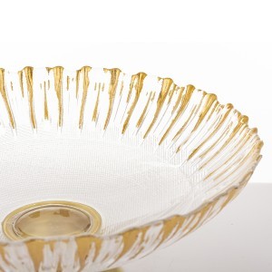 Dubuo stiklinis baltos/aukso spl. 11x25x25 cm 180031