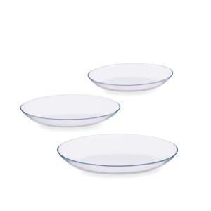 Lėkštės stiklinės 3 vnt 21 cm 25 cm 29 cm Pasabahce 52122