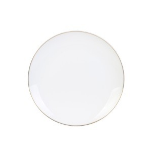 Lėkštė porcelianinė balta su akso sp. apvadu D20,3 cm Home Deco KA4570