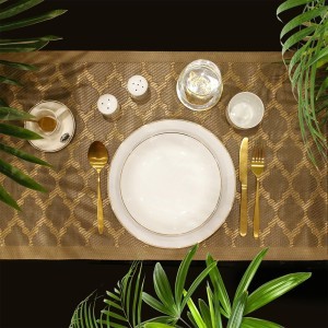 Lėkštė porcelianinė balta su akso sp. apvadu D20,3 cm Home Deco KA4570