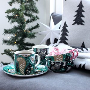 Dubenėliai 2 vnt 14,5x15x11,5 cm porcelianiniai Winteria 622052 KLD