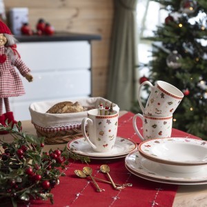 Šaukšteliai arbatiniai 6 vnt su kalėdinėmis dekoracijomis aukso sp. 620387 KLD