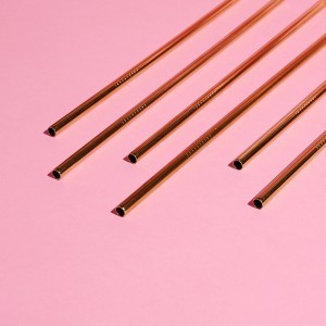 Šiaudeliai gėrimui metaliniai aukso spl. 6 vnt. Sophia Widdop