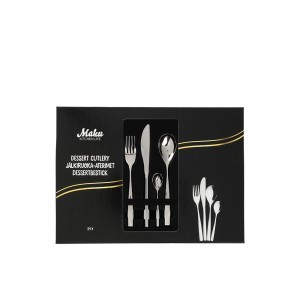 Desertinių stalo įrankių rinkinys 24 vnt nerūdijančio plieno Maku 614739