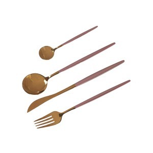 Stalo įrankių rinkinys 8 vnt aukso/rausvos sp., nerūdijantis plienas Kinvara