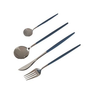 Stalo įrankių rinkinys 8 vnt sidabro/melsvos sp., nerūdijantis plienas Kinvara