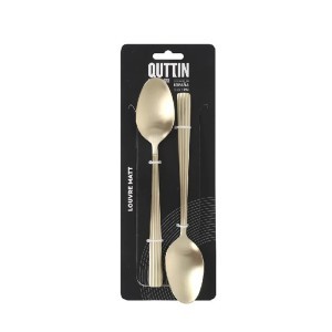Šaukštai 2 vnt 20,4 cm nerūdijančio plieno, matiniai Louvre Quttin QT1507LC1007