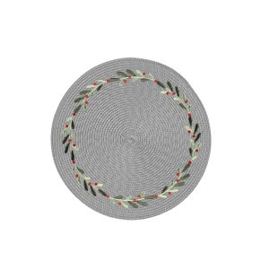 Padėkliukas stalo D38 cm pilkas Vainikėlis Varpu Winteria 619702 kld