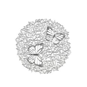 Padėkliukas stalo 38 cm Drugeliai PVC 4Living 635664