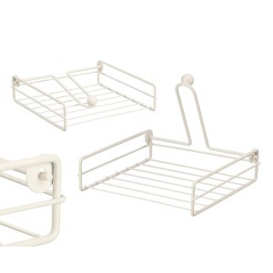 Laikiklis servetėlėms metalinis, kreminės spalvos 19,5x19,5x5 cm Kinvara 10873