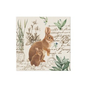 Servetėlės popierinės Triušis 33x33 cm 181676 velyk