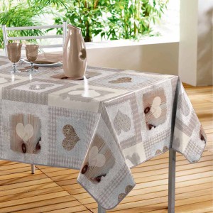 Staltiesė 140x240 cm rusvų atspalvių PVC COSY COEUR douceur d'intérieur
