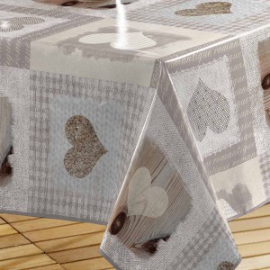 Staltiesė 140x240 cm rusvų atspalvių PVC COSY COEUR douceur d'intérieur