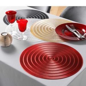 Padėkliukas stalo D40 cm PVC, pilkas ORIENTAL douceur d'intérieur