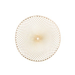 Padėkliukas stalo D38 cm aukso spalvos PVC Atmosphera 152140B