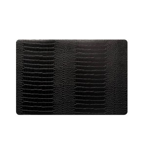 Padėkliukas stalo 49x33 cm Croco juodas PU Atmosphera 203274A