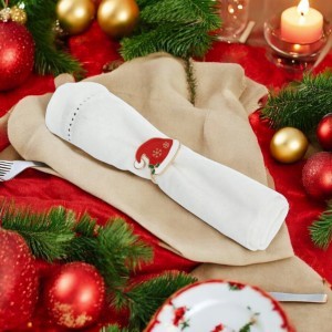 Žiedai servetėlėms metaliniai 2 vnt 4x4x3,5 cm Atmosphera 199211 KLD