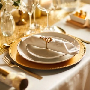 Žiedai servetėlėms metaliniai 2 vnt Eglutės 5x5x6 cm Atmosphera 183356 KLD