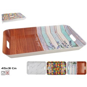 Padėklas plastikinis 31x45x4.5 cm (mix 3) 8445393529189