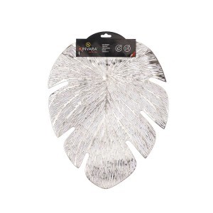 Padėkliukas stalo 36x46 cm Lapas sidabro sp. PVC Kinvara 10373