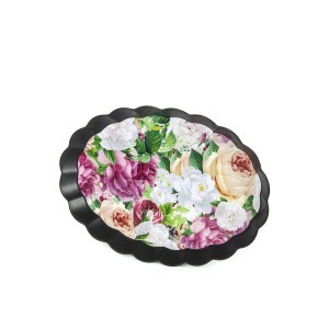 Padėklas plastikinis Gėlės 36,5x25,5x3 cm 59953