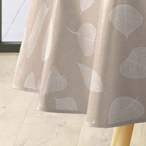 Staltiesė apvali D160 cm PVC tekstilė smėlio sp. FEUILLYS douceur d'intérieur