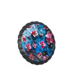 Padėklas plastikinis Gėlės D27,5 cm 59954