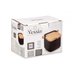 Indelis cukrui keramikinis su dangteliu 190 ml 7,7x11x7,5 cm Kinvara 90964