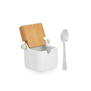 Indelis cukrui keramikinis su dangteliu 190 ml 7,7x11x7,5 cm Vessia 90963