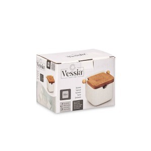 Indelis cukrui keramikinis su dangteliu 190 ml 7,7x11x7,5 cm Vessia 90963