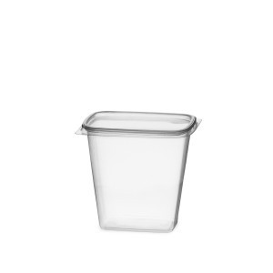 Dėžutė plastikinė maistui PP 500 ml 100 vnt. su dangteliu