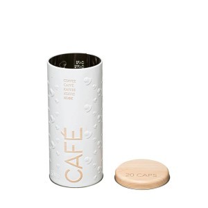 Indas kavos kapsulėms metalinis baltas D7,9xH17,8 cm 5Five 169283