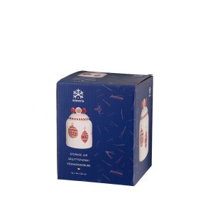 Indelis sausainiams kalėdinis 14x14x20 cm keramikinis Winteria 621752 KLD