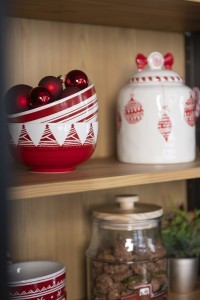 Indelis sausainiams kalėdinis 14x14x20 cm keramikinis Winteria 621752 KLD