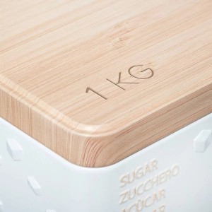 Indas cukrui metalinis baltas 10,6x10,6x18,4 cm 5Five 169285