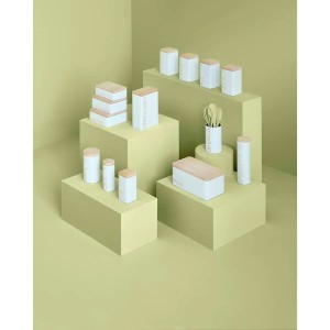 Indas cukrui metalinis baltas 10,6x10,6x18,4 cm 5Five 169285