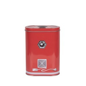 Indelis kavai metalinis raudonas 14x8x19 cm Clayre