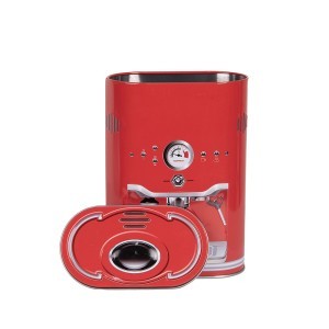 Indelis kavai metalinis raudonas 14x8x19 cm Clayre