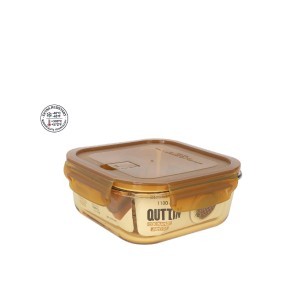Dėžutė maistui hermetinė stiklinė 18,5x18,5 cm 1,1 l Quttin QT-AM24938